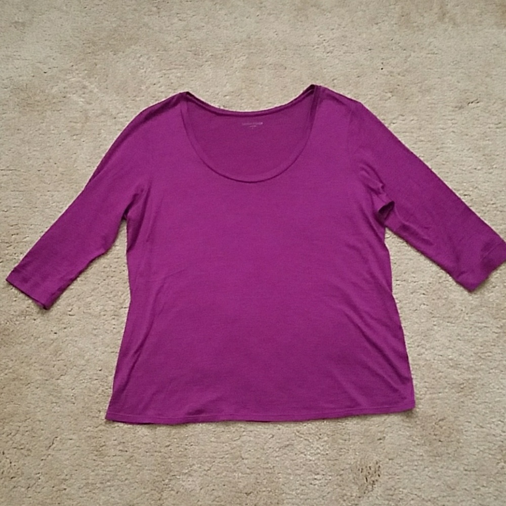 Eileen Fisher Large Plum Top